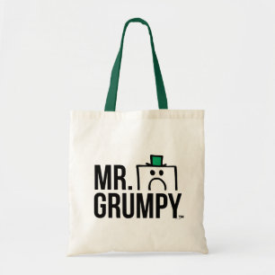 Mr Grumpy Peeking Head Over Name Tote Bag