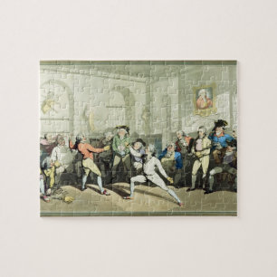 Mr H Angelo's Fencing Academy, engraved by Charles Jigsaw Puzzle