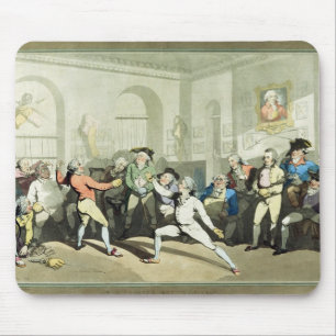 Mr H Angelo's Fencing Academy, engraved by Charles Mouse Pad