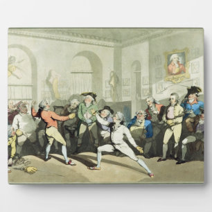 Mr H Angelo's Fencing Academy, engraved by Charles Plaque