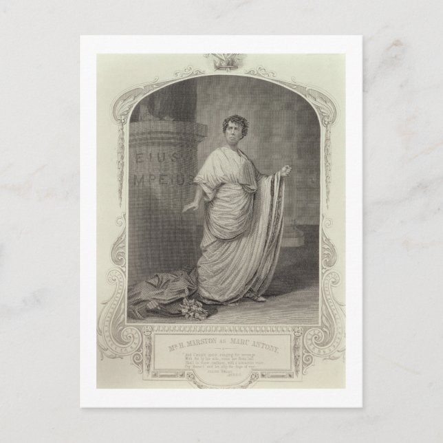 Mr H. Marston as Marc Antony, Act III Scene 2, in Postcard (Front)