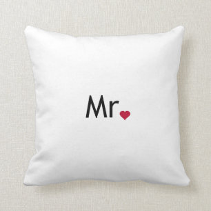 Mr - half of Mr and Mrs set Cushion