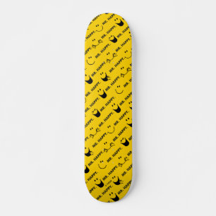 Mr Happy All Smiles Pattern Skateboard