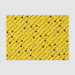 Mr Happy All Smiles Pattern Tissue Paper