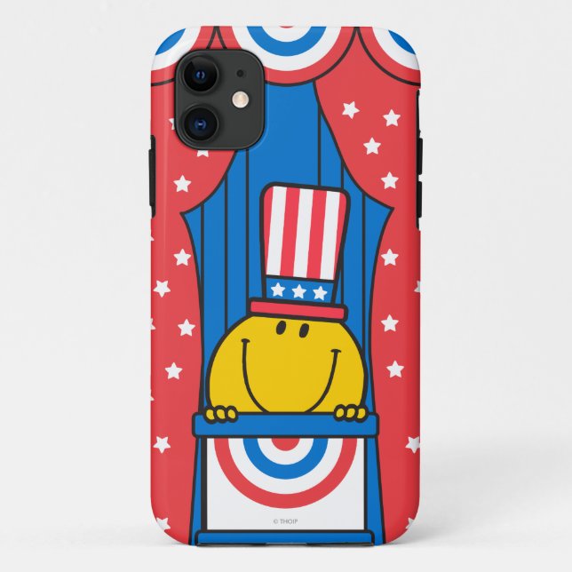 Mr. Happy at the Podium Case-Mate iPhone Case (Back)
