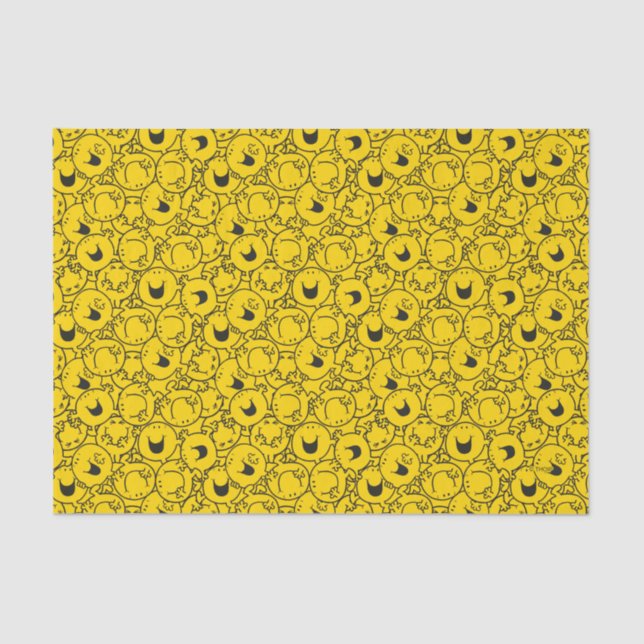 Mr  Happy | Batch of Yellow Smiles Pattern Tissue Paper (Front)