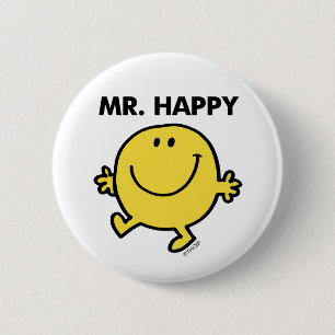 Mr. Happy Dancing & Smiling 6 Cm Round Badge