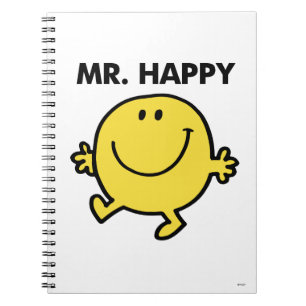 Mr. Happy   Dancing & Smiling Spiral Notebook