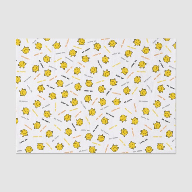 Mr. Happy | Dancing & Smiling Tissue Paper (Front)