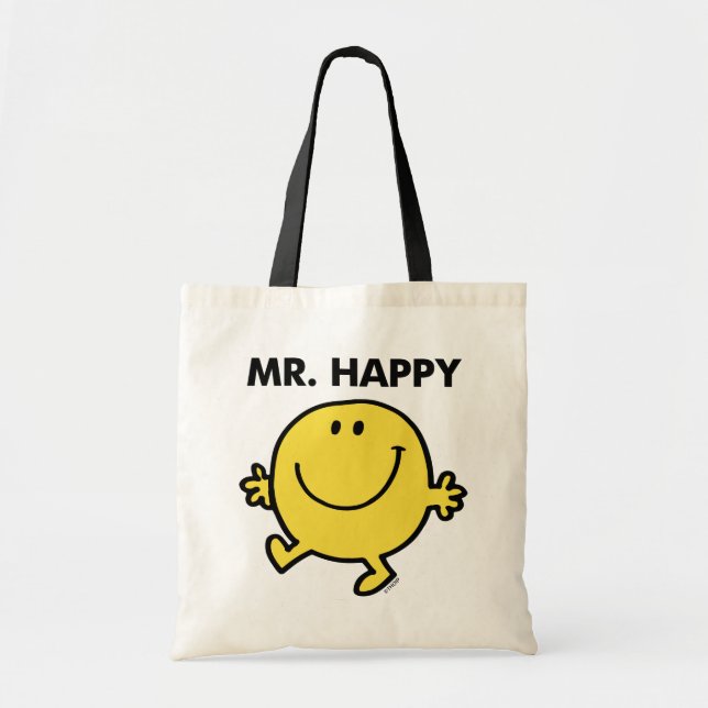 Mr. Happy | Dancing & Smiling Tote Bag (Front)