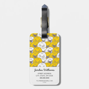Mr Happy Flashing Smiles Pattern Luggage Tag