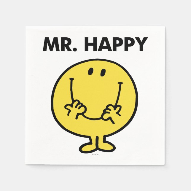 Mr. Happy | Giant Smiley Face Napkin (Front)