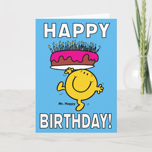 Mr Happy | Happy Birthday Card (Front)