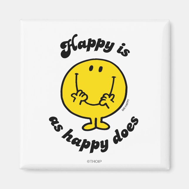 Mr. Happy | Happy Is As Happy Does Magnet (Front)