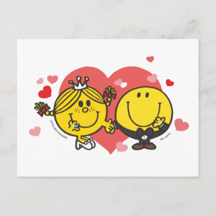 Mr. Happy & Little Miss Sunshine Wedding Postcard