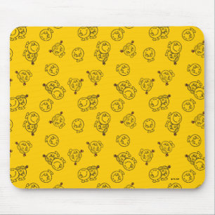 Mr Happy & Little Miss Sunshine   Yellow Pattern Mouse Pad