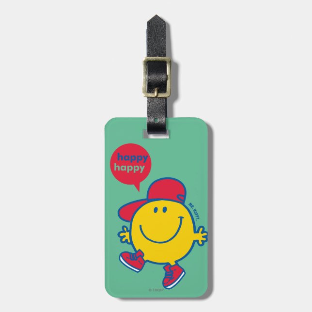 Mr. Happy Luggage Tag (Front Vertical)