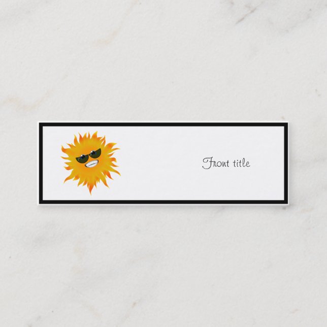 Mr Happy Sunshine - Sunglasses Mini Business Card (Front)