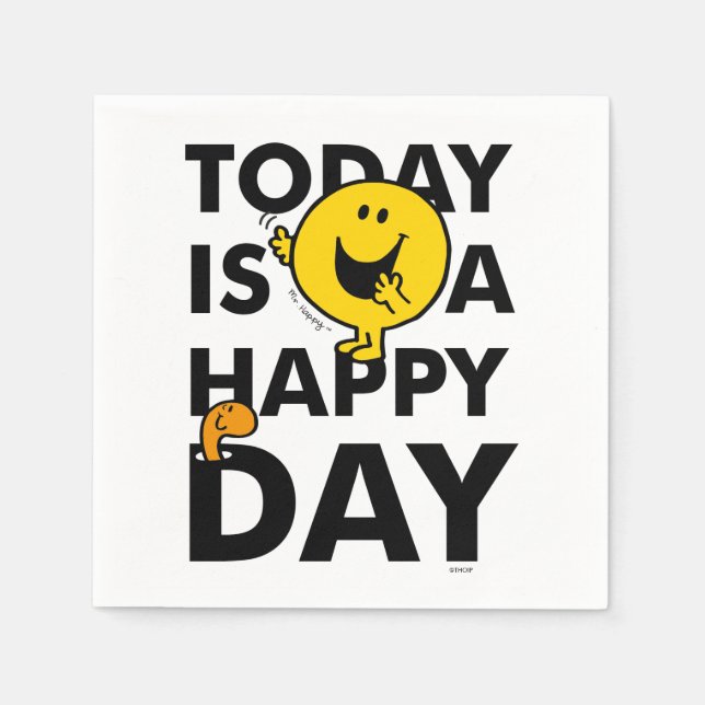 Mr. Happy | Today is a Happy Day Napkin (Front)