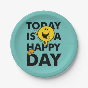 Mr. Happy Today is a Happy Day Paper Plate