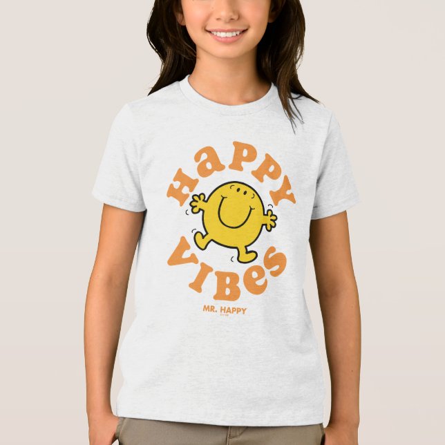Mr. Happy Vibes Tri-Blend Shirt (Front)