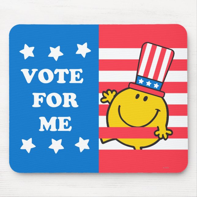 Mr. Happy Vote For Me Flag Mouse Pad (Front)