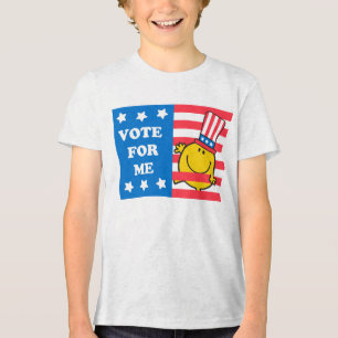 Mr. Happy Vote For Me Flag Tri-Blend Shirt