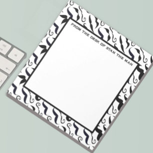 Mr. Hipster Moustache Vintage Retro Notepad