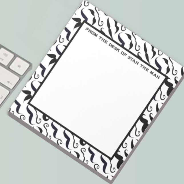 Mr. Hipster Moustache Vintage Retro Notepad (Creator Uploaded)