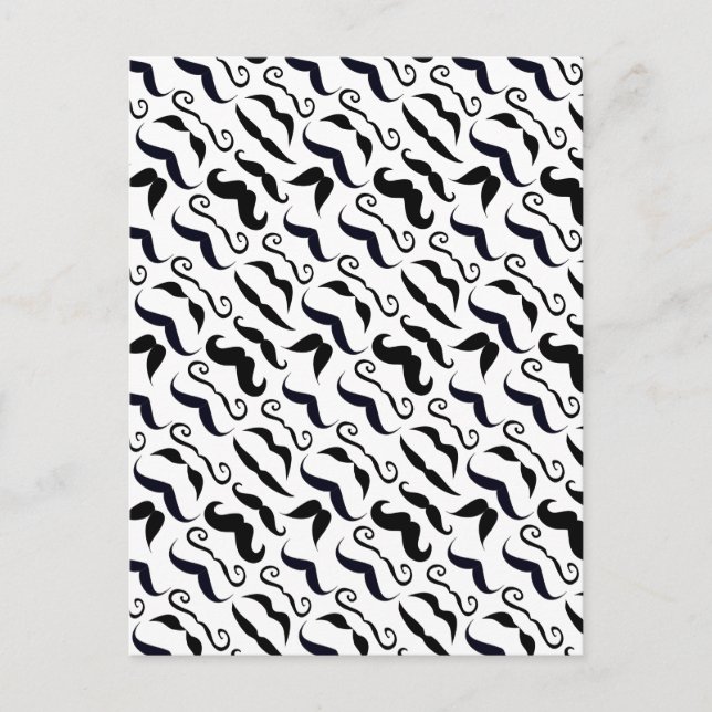 Mr. Hipster Moustache Vintage Retro Postcard (Front)