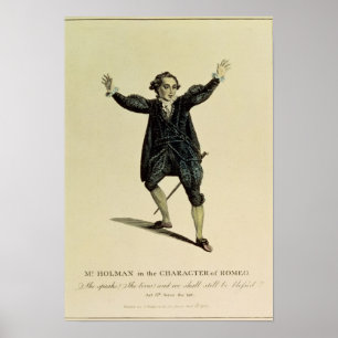 Mr Holman in the Character of Romeo, pub. 1784 Poster