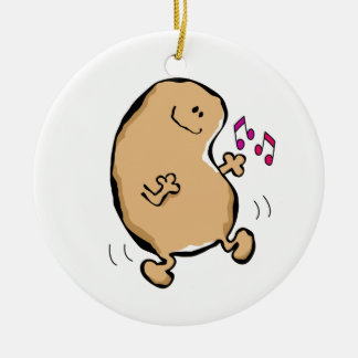 Mr Human Bean Doing The Jiggy Ceramic Tree Decoration