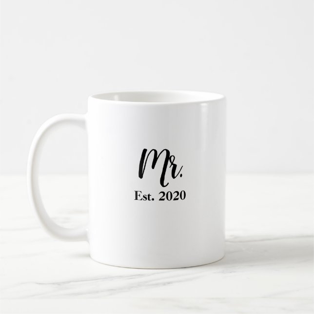 Mr Husband Established 2020 Wedding Mug (Left)