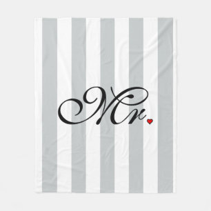 Mr. Husband Groom Click to Customise Colour Fleece Blanket