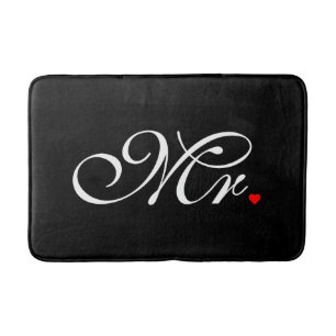 Mr. Husband Groom His Hers Newly Weds Bath Mat