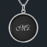 Mr. Husband Groom His Hers Newly Weds Sterling Silver Necklace<br><div class="desc">A classic monogram for Mr. and Mrs. for newly weds established couples mum dad girlfriend or boyfriend. A perfect last minute gift idea. Mr. and Mrs. Husband Wife His Hers Newly Weds on a custom gift to wear or to share. Use the "Message" link to contact us with your special...</div>