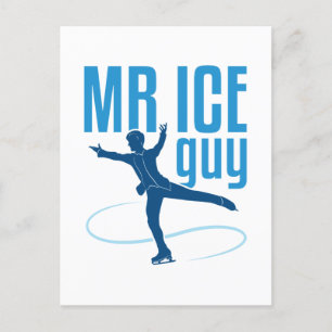 Mr Ice Guy Figure Skating Men Boys Skater Postcard
