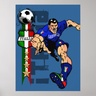 Mr Italian Stallion Forza Azzurri Italy 2010 gifts Poster
