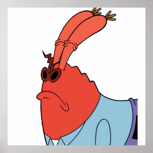 Mr Krabs Sniffing Poster (Front)