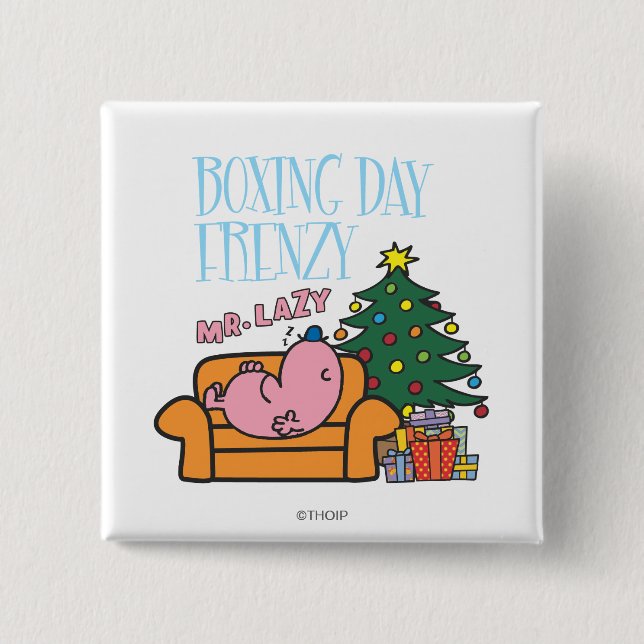 Mr. Lazy Resting On A Couch 15 Cm Square Badge (Front)