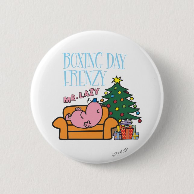 Mr. Lazy Resting On A Couch 6 Cm Round Badge (Front)