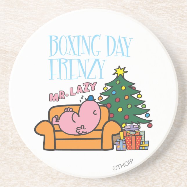 Mr. Lazy Resting On A Couch Coaster (Front)