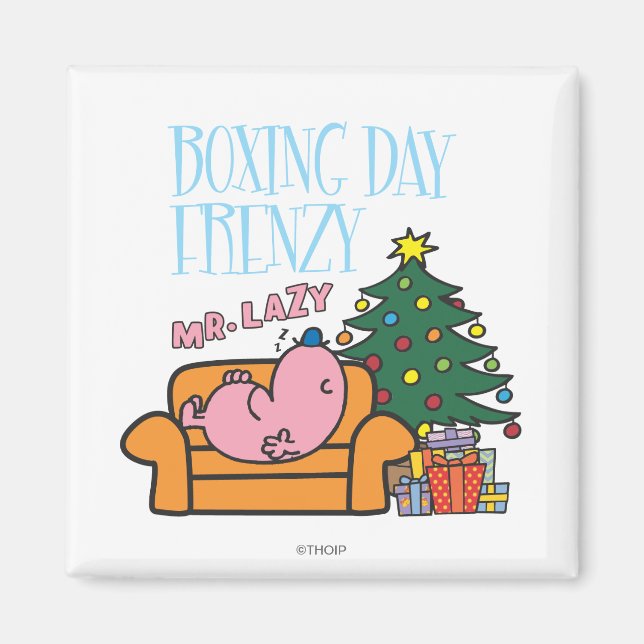 Mr. Lazy Resting On A Couch Magnet (Front)