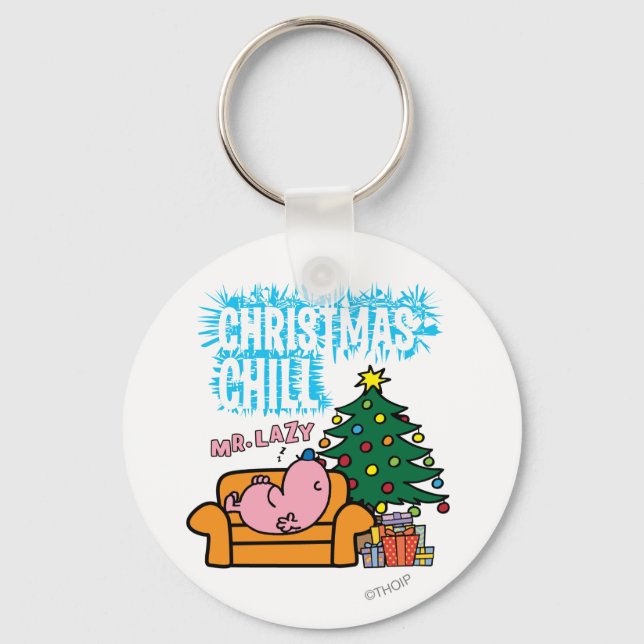 Mr. Lazy's Christmas Chill Key Ring (Front)