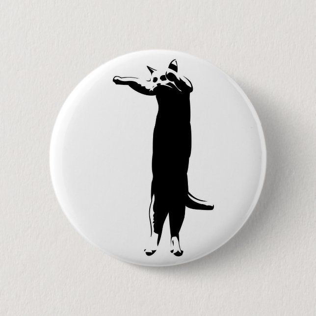 Mr Long Cat Badge (Front)