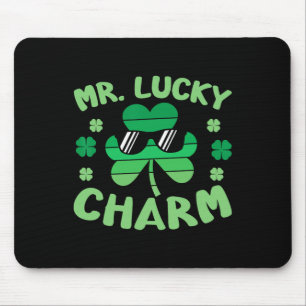 Mr Lucky Charm Sungles St Patricks Day Boys Kids T Mouse Pad