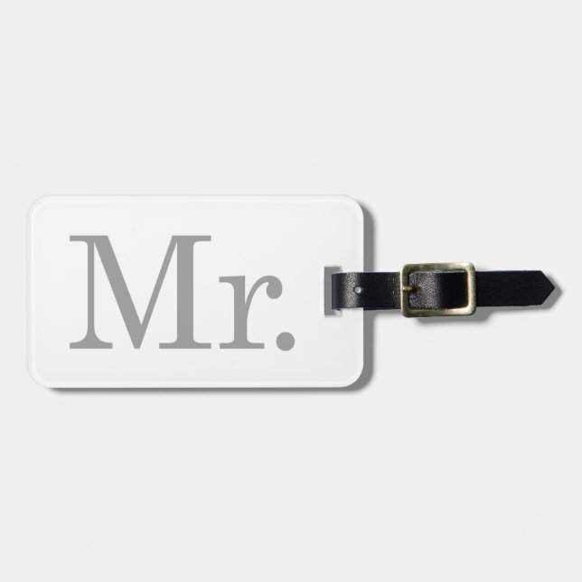 Mr. Luggage Tag - Honeymoon Luggage (Front Horizontal)