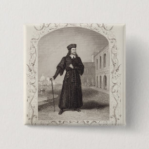 Mr Macready as Shylock, Act I Scene 3, in 'The Mer 15 Cm Square Badge