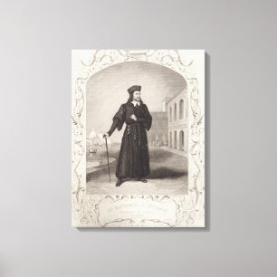 Mr Macready as Shylock, Act I Scene 3, in 'The Mer Canvas Print