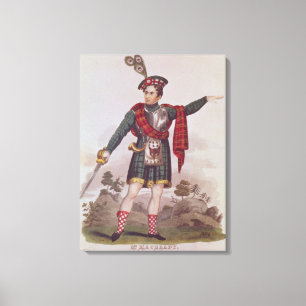 Mr. Macready in the role of Rob Roy Macgregor Canvas Print